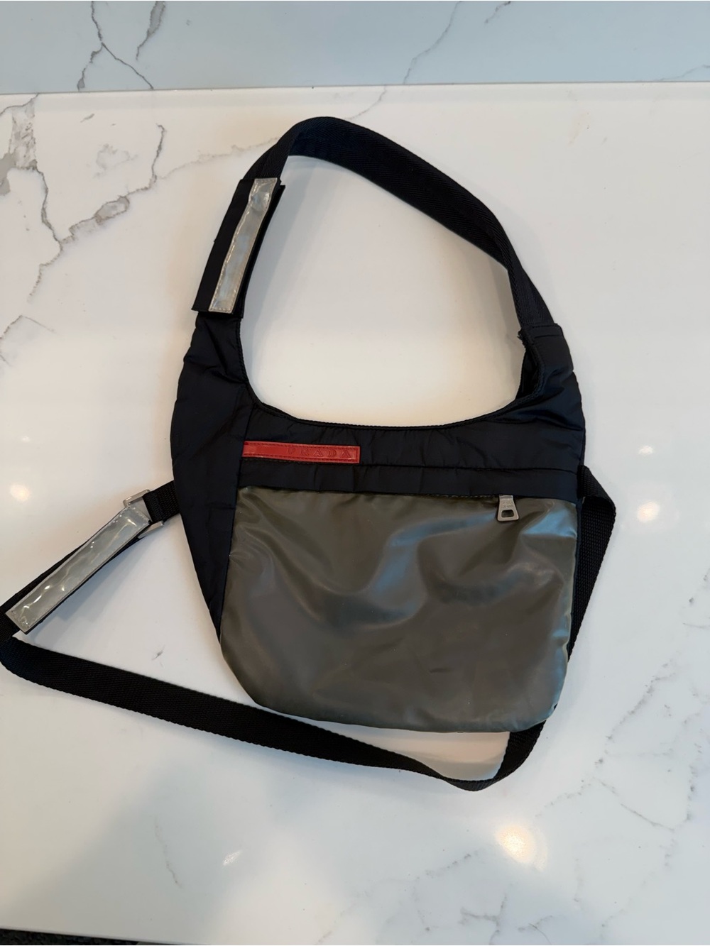 Vintage Prada Tessuto Nylon Shoulder Crossbody Bag